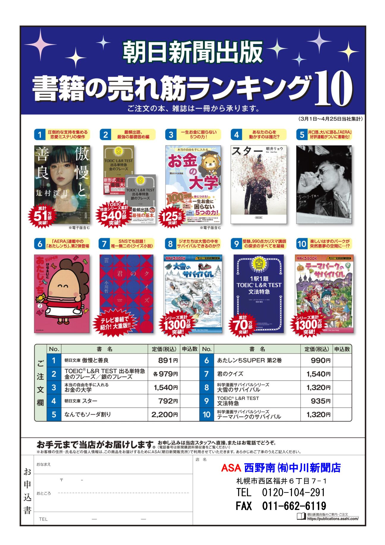 朝日新聞出版 書箱の売れ筋ランキング10 5月image